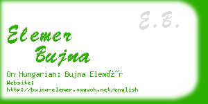 elemer bujna business card